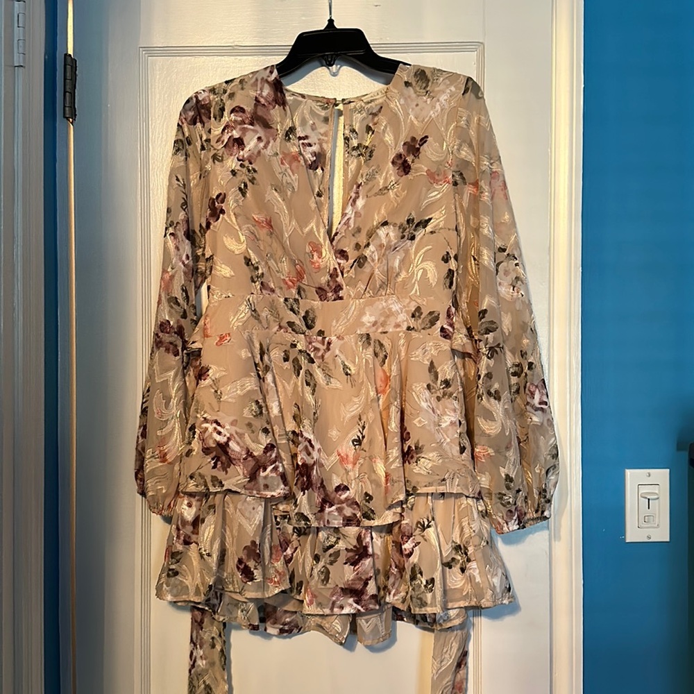 Floral chiffon romper